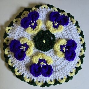 Doily Potholder Pot Holder Vintage Crochet Handmade Trivet